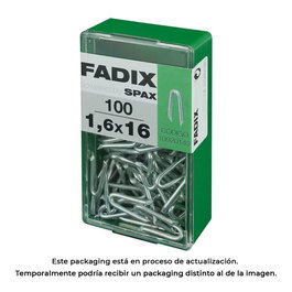 Fadix Grampillones Cinc 100 Unidades 1,6x16mm Acero Con Recubrimiento Cincado Referencia 10920143