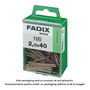 Fadix 10920075 Clavo de Acero para Rodapié 2,0x40mm Caja 100 Unidades