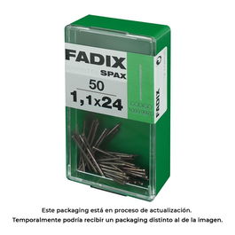 Fadix 10919970 Clavo de Moldura de Acero 1,1x24mm Caja 50 Unidades