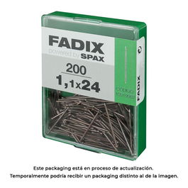 Fadix Caja 200 Unidades Clavo Moldura Acero 1.1x24 mm 10919987