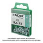 Fadix 10921195 Caja 25 Unidades Tornillo Rosca Chapa Cr Cinc 3,5x13mm Acero Cincado