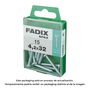 Fadix 10921515 Tornillo Rosca Chapa Cr Cinc 4,2x32mm Caja 15 Unidades