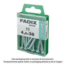 Fadix 10921591 Tornillo Rosca Chapa Cr Cinc 4,8x38mm Caja 10 Unidades