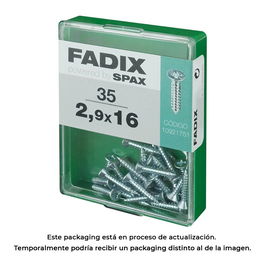 Fadix 10921751 Caja M Tornillo Rosca Chapa CP Cinc 2,9x16mm 35 Unidades