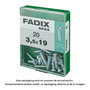 Fadix 10921850 Tornillo Rosca Chapa CP Cinc Plano Acero 3,5x19mm Caja 20 Unidades