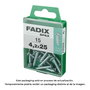 Fadix 10922017 Tornillo Rosca Chapa CP Cinc Plano 4,2x25mm Caja 15 Unidades