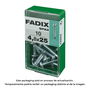 Fadix Tornillo rosca chapa autotaladrante 4,8 x 25 mm Caja 10 Unidades 10922574