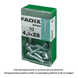 Fadix Tornillo Rosca Chapa Autotaladrante Cincado 4,8x25mm Caja 10 Unidades 10922796