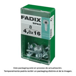 Fadix 10910007 Tornillo rosca chapa hexagonal autotaladrante 4,8x16mm acero caja 8 unid.
