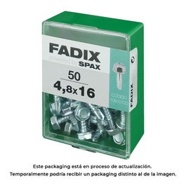 Fadix 10910120 Tornillo Rosca Chapa Hexagonal Autotaladrante 4,8x16mm Acero Inoxidable Caja 50 Unidades