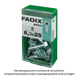 Fadix 10910076 Tornillo rosca chapa hexagonal autotaladrante 6,3x25mm