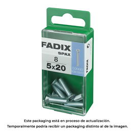 Fadix 10915910 Tornillo métrica plana M 5 x 20 mm acero 8 unidades