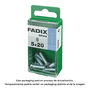 Fadix 10915910 Tornillo métrica plana M 5 x 20 mm acero 8 unidades
