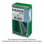 Fadix Tornillo Métrica M 5x60mm Din 965 Cabeza Plana Acero Caja 4 Unidades