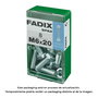 Fadix 10912230 Tornillo Métrica Cab. Hexagonal + Tuerca Cincado M 6x20mm 8 Unidades