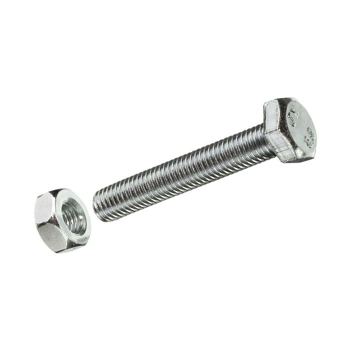 Fadix 10912230 Tornillo Métrica Cab. Hexagonal + Tuerca Cincado M 6x20mm 8 Unidades