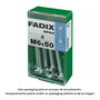 Fadix 10912322 Caja 4 Unidades Tornillo Métrica Cab Hexagonal con Tuerca Cincado M 6 x 50 mm