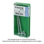 Fadix 10912384 Tornillo Métrica Cabeza Hexagonal con Tuerca Zinc M 6 x 80 mm Caja 2 Unidades Acero