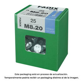 Fadix Caja L 25 Unid. Tornillo Métrica Hexagonal con Tuerca Cincado M8x20mm Din 933 10912438