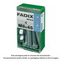 Fadix 10912544 Tornillo Métrica Cabeza Hexagonal con Tuerca Cinc M 8x45mm Acero Caja 4 Unidades