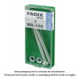 Fadix 10912636 Tornillo métrica cabeza hexagonal con tuerca cinc M 8 x 100 mm Acero
