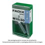 Fadix 10912681 Tornillo Métrica Cabeza Hexagonal con Tuerca Cincado M 10x30mm Caja 2 Unidades Acero DIN 933
