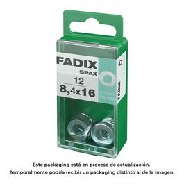 Fadix 10918959 Arandela Plana Cincada Acero 12 Unidades 8,4x16mm
