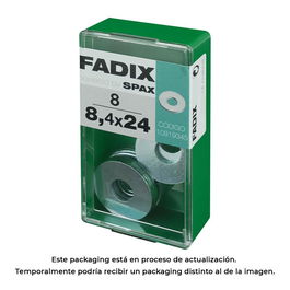 Fadix 10919345 Arandela Plana Ancha Cincada 8,4x24mm Caja 8 Unidades Acero DIN 9021