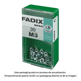 Fadix 10917204 Tuerca M 3 Acero Cincado Din 934 Caja 30 Unid.