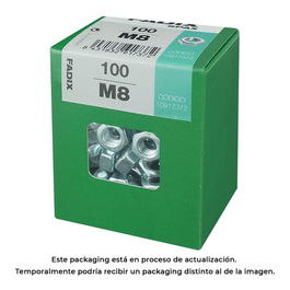 Fadix 10917372 Tuerca M 8 Cincada Acero 100 Unidades Caja L