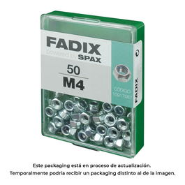 Fadix 10917587 Tuerca Autofreno Acero Cincado M4 Caja 50 Unidades