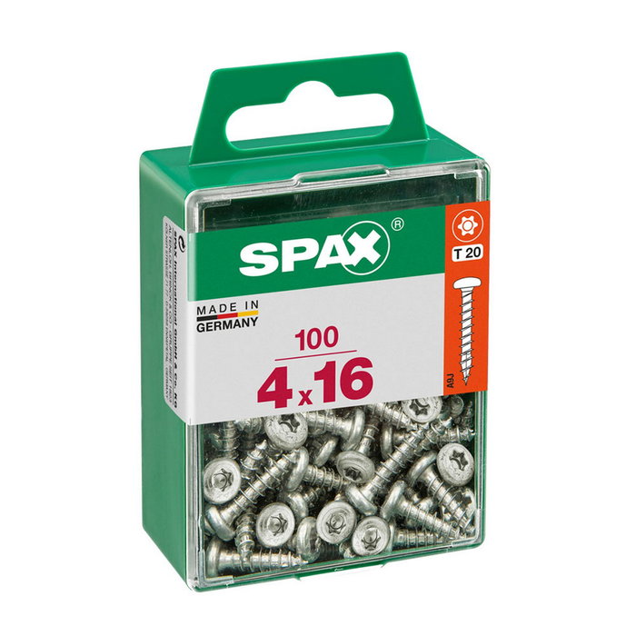Spax Tornillo para madera cabeza redonda Wirox 4,0x16mm (100 unidades) la caja Spax Tornillo para madera cabeza redonda Wirox 4,0x16mm (100 unidades) la caja