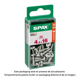 Spax 4201010450161 Tornillo Madera Cabeza Redonda Wirox Acero 4,5x16mm Caja 20 Unidades