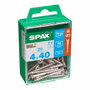 Spax Tornillo para madera acero inoxidable A2 4,0x40mm cabeza plana, 25 unidades