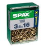 Spax Tornillo para Madera Yellox Cabeza Plana 2,0x10mm (150 unidades) SKU 4081020200102