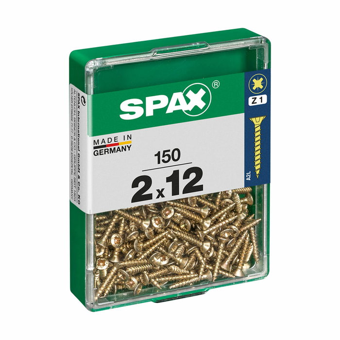 Spax Tornillo para Madera Cabeza Plana Yellox 2,0x12mm (150 unidades)</html>
