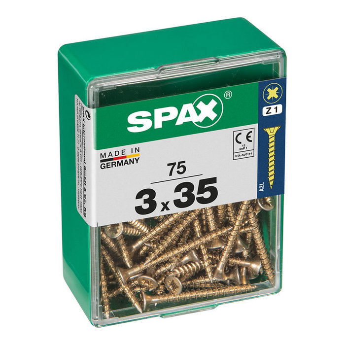 Spax Tornillo para Madera Cabeza Plana Yellox 3,0x35mm (75 unidades) inevitable Spax Tornillo para Madera Cabeza Plana Yellox 3,0x35mm (75 unidades) inevitable