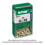 Spax 4081020350121 Caja 25 Unidades Tornillo Madera Cabeza Plana Yellox 3,5x12mm