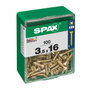 Spax Tornillo para madera cabeza plana yellox 3,5x16mm, 100 unidades