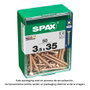 Spax Tornillo Madera Cabeza Plana Yellox 3,5x35mm 50 Unidades Referencia 4081020350352