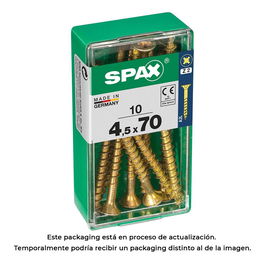 Spax Tornillo Madera Cabeza Plana Yellox 4081020450701 10 Unidades 4,5x70mm
