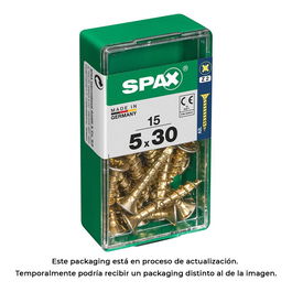 Spax Tornillo Madera Cab. Plana Yellox 5,0x30mm - Caja 15uds Ref. 4081020500301