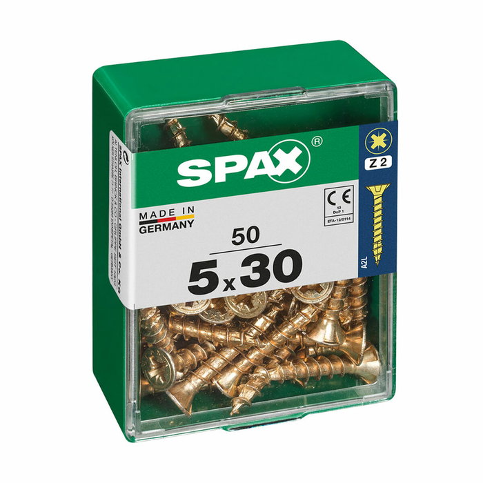 Spax Tornillo para Madera Universal 5,0x30mm Cabeza Plana Yellox (50 unidades) Spax Tornillo para Madera Universal 5,0x30mm Cabeza Plana Yellox (50 unidades)