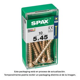 Spax Tornillo Madera Yellox 4081020500451 Cabeza Plana 5,0x45mm Caja 10 Unidades