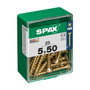 Spax Tornillo para Madera 5,0x50mm Cabeza Plana Yellox Caja 25 uds. (4081020500502)大変