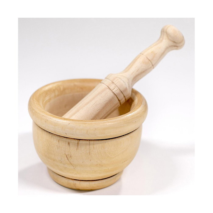 Fackelmann Profesional Mortero de madera Nature de 14 cm con maza Fackelmann Profesional Mortero de madera Nature de 14 cm con maza