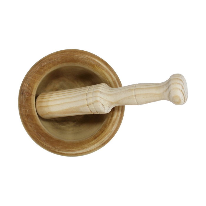 Fackelmann Profesional Mortero de madera Nature de 14 cm con maza Fackelmann Profesional Mortero de madera Nature de 14 cm con maza