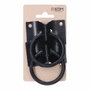 Edm 2 anillas aparca perros con placa 70x45mm negras