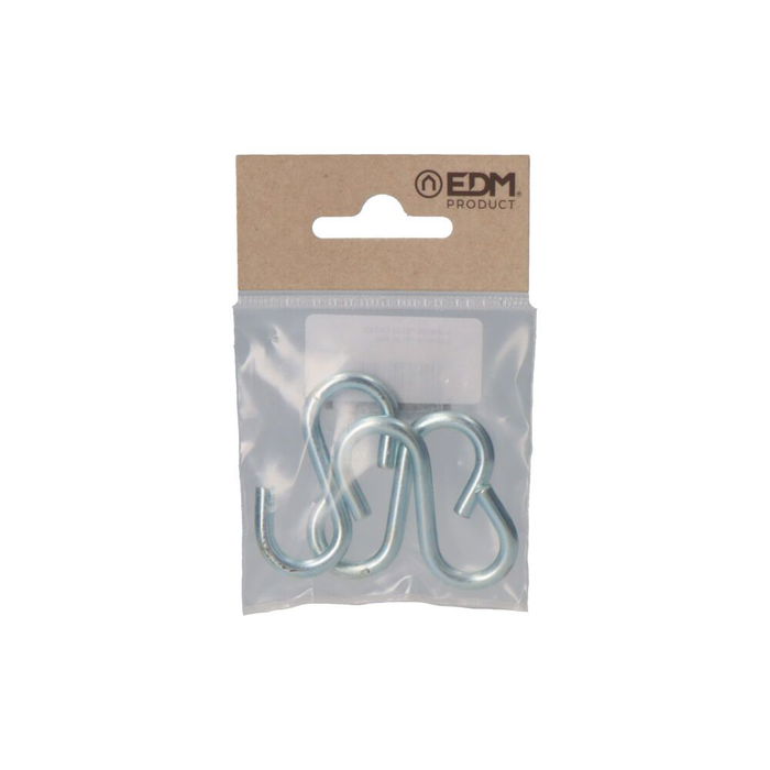 Edm Gancho en forma de s 50 mm Zincado Pack 3 Unidades