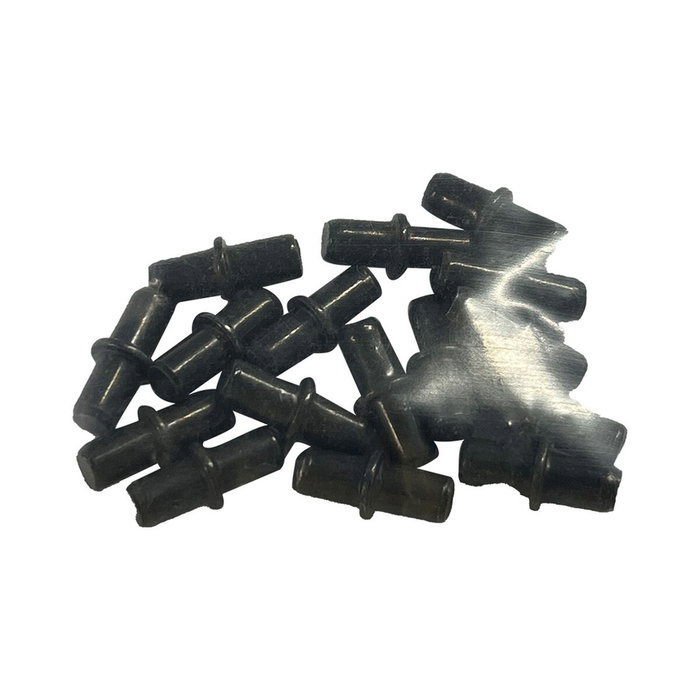 Edm Portaestante perno redondo con anillo, hierro negro, ø5 mm, 16 uds